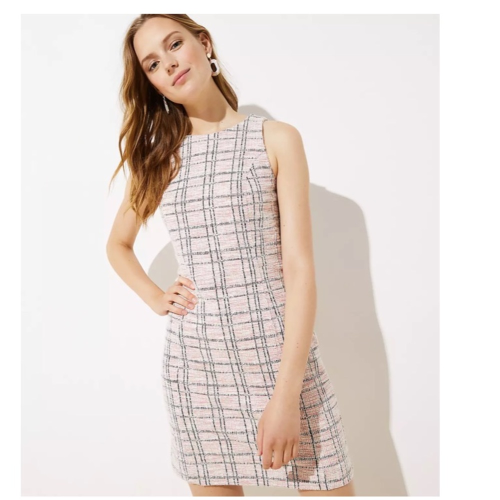 Loft Striped Boucle Dress